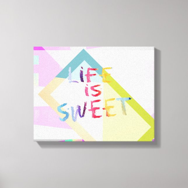 colorful modern canvas wall art quote (Front)