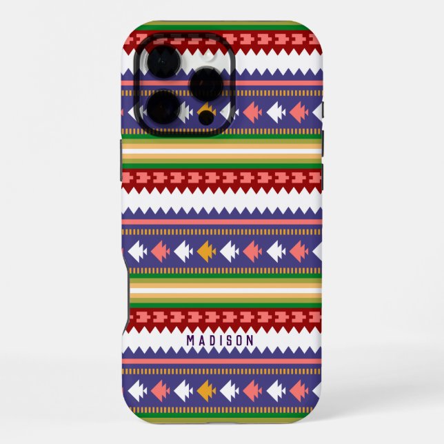 Colorful Modern Ceometric Pattern Personalized Iphone Case (Back)