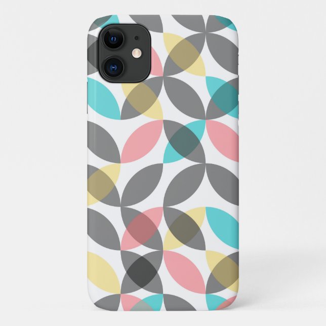 Colorful, modern, cheerful circular geometric Case-Mate iPhone case (Back)