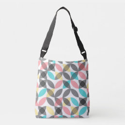 Colorful, modern, cheerful circular geometric crossbody bag