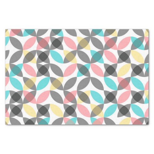 Colorful modern cheerful circular geometric tissue paper