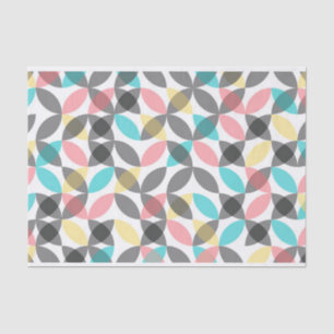 Colorful, modern, cheerful circular geometric tissue paper
