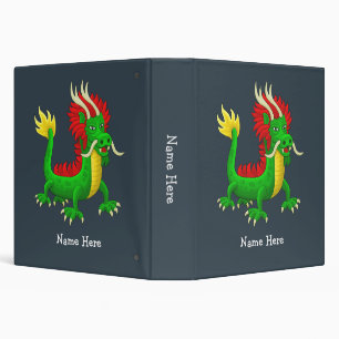 Colorful Modern Chinese Dragon 3 Ring Binder