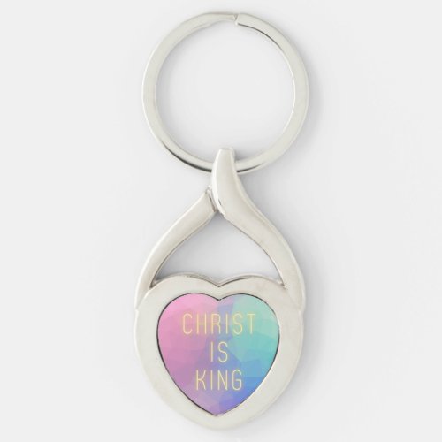 Colorful Modern Christ Is King Keychain