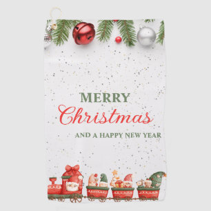 Colorful Modern Christmas Day Custom Best Golf Towel