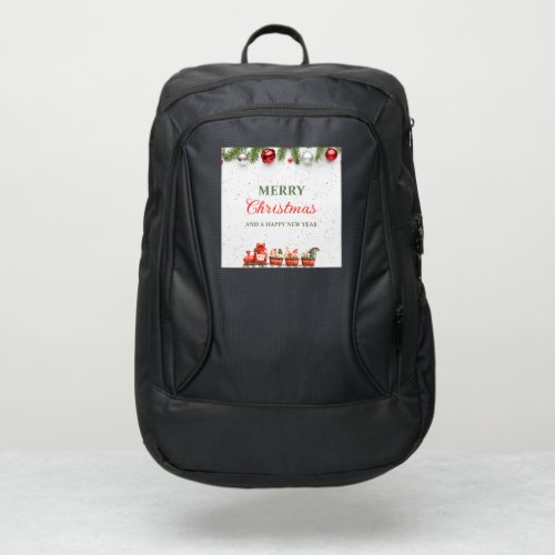 Colorful Modern Christmas Day Port Authority City  Port Authority Backpack