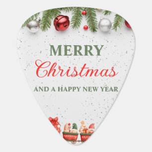 Colorful Modern Christmas Day Standard Guitar Pick
