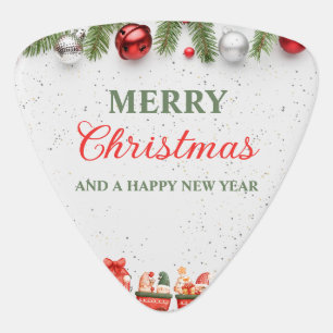 Colorful Modern Christmas Day Triangle Guitar Pick