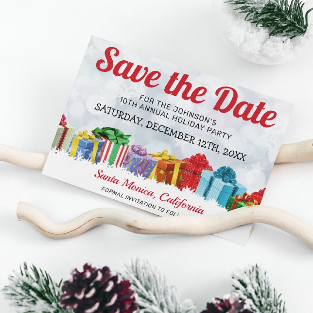 Colorful Modern Christmas Holiday Party Invitation Postcard (Creator Uploaded)