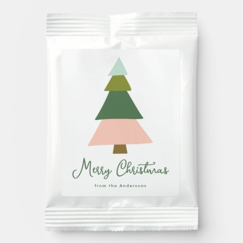 Colorful Modern Christmas Tree Hot Chocolate Drink Mix