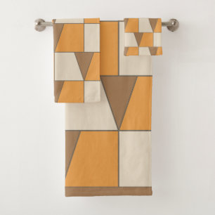 Colorful Modern Contemporary Geometric Pattern Bath Towel Set