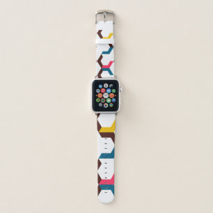 Colorful, modern, cool trendy chevron arrow shapes apple watch band