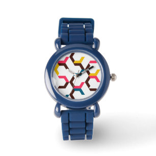 Colorful, modern, cool trendy chevron arrow shapes watch