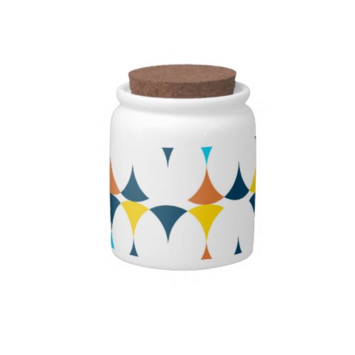 Colorful modern cool trendy geometric shapes candy jar