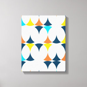 Colorful, modern, cool, trendy geometric shapes canvas print