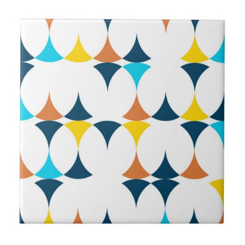 Colorful modern cool trendy geometric shapes ceramic tile