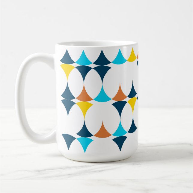 Colorful, modern, cool, trendy geometric shapes coffee mug (Left)