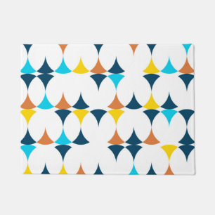 Colorful, modern, cool, trendy geometric shapes doormat