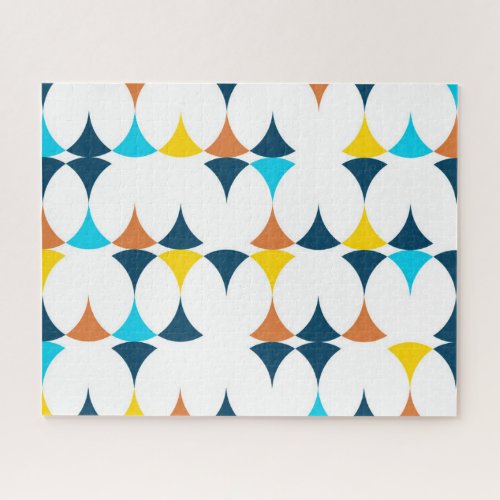 Colorful modern cool trendy geometric shapes jigsaw puzzle