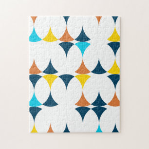 Colorful, modern, cool, trendy geometric shapes jigsaw puzzle