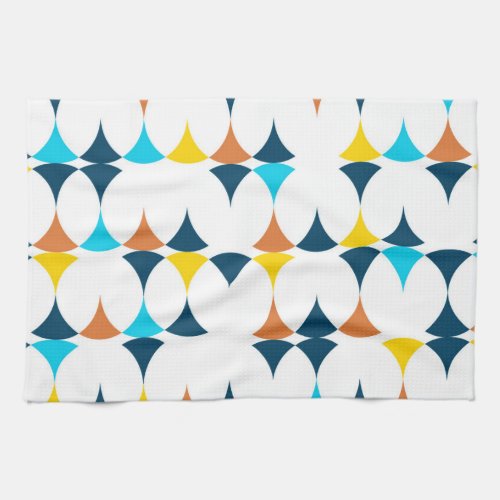 Colorful modern cool trendy geometric shapes kitchen towel