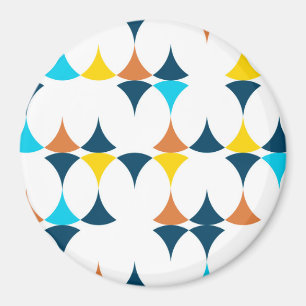 Colorful, modern, cool, trendy geometric shapes magnet