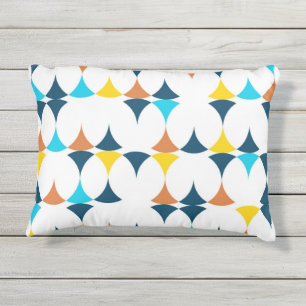Colorful, modern, cool, trendy geometric shapes outdoor pillow