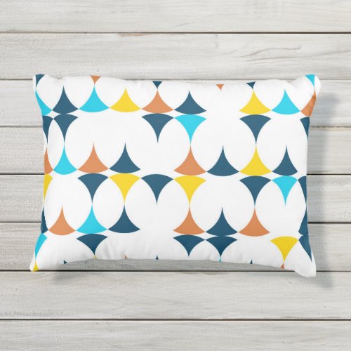 Colorful modern cool trendy geometric shapes outdoor pillow