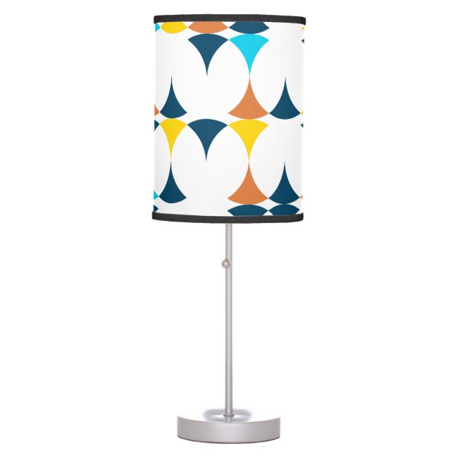 Colorful, modern, cool, trendy geometric shapes table lamp (Front)