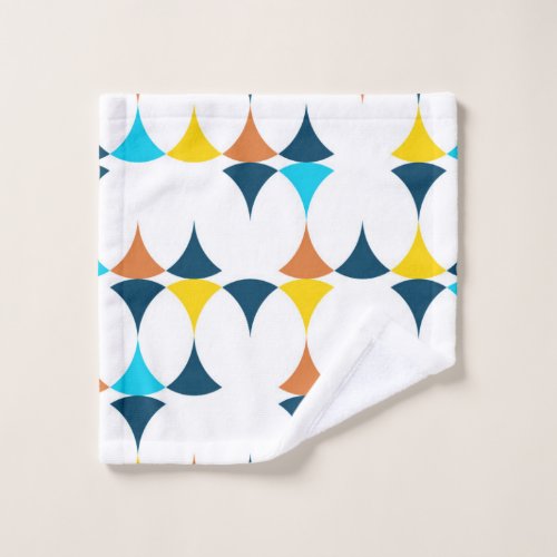 Colorful modern cool trendy geometric shapes wash cloth