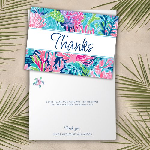 Colorful Modern Cruise Ship Staff Gratuity  Thank You Card