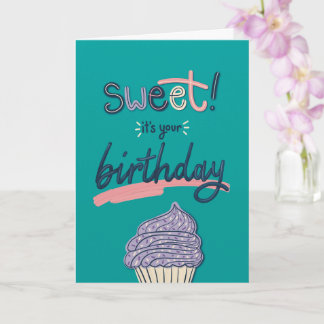 Colorful Modern Cupcake Birthday Card