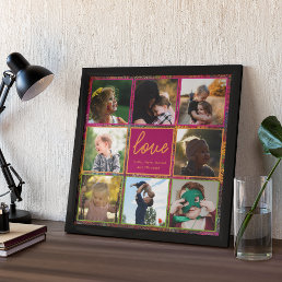 Colorful &amp; Modern Custom Family Photo Collage Poster