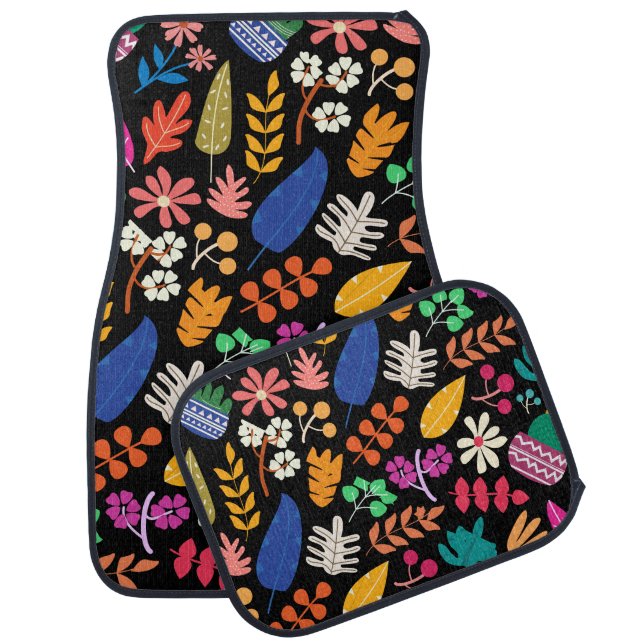 Colorful Modern Cute Ball Pattern          Car Floor Mat (Set)