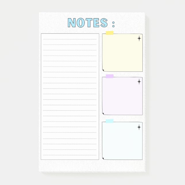 Colorful Modern Cute Paper Notes (Front)