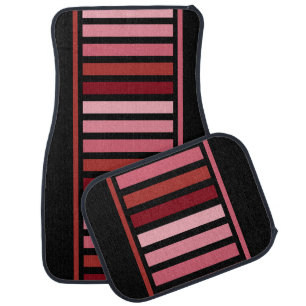 Colorful Modern Cute Stripes Pattern Car Car Floor Mat