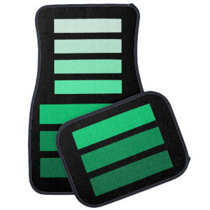 Colorful Modern Cute Stripes Pattern Car Car Floor Mat