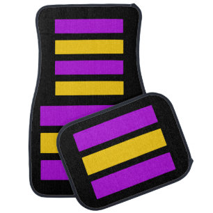 Colorful Modern Cute Stripes Pattern Car Car Floor Mat