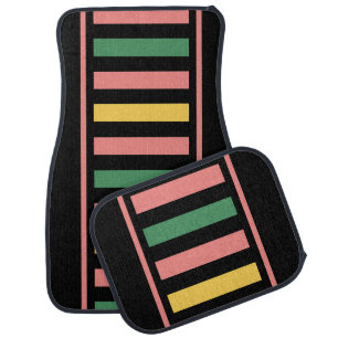 Colorful Modern Cute Stripes Pattern Car Car Floor Mat