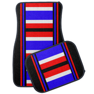 Colorful Modern Cute Stripes Pattern Car Car Floor Mat