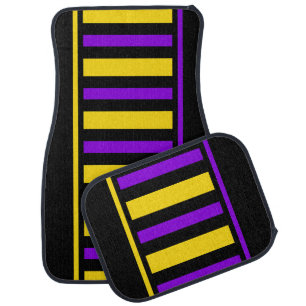 Colorful Modern Cute Stripes Pattern Car Car Floor Mat