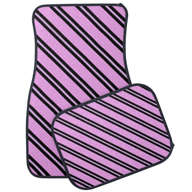 Colorful Modern Cute Stripes Pattern          Car Floor Mat (Set)
