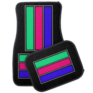 Colorful Modern Cute Stripes Pattern          Car Floor Mat