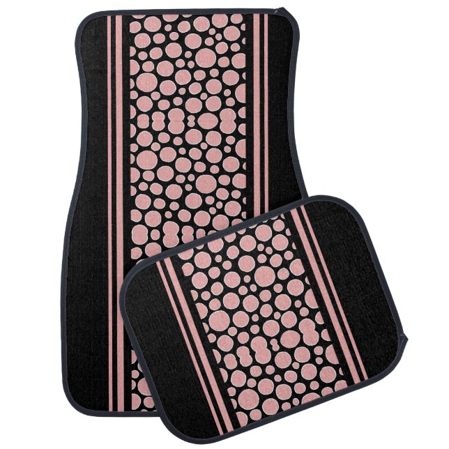Colorful Modern Cute Stripes Pattern          Car Floor Mat (Set)