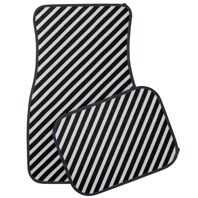 Colorful Modern Cute Stripes Pattern          Car Floor Mat (Set)