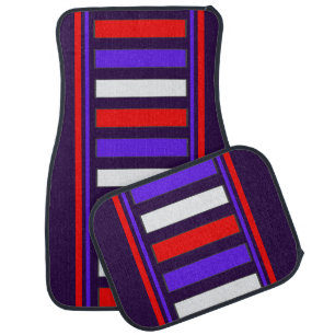Colorful Modern Cute Stripes Pattern Car Floor Mat