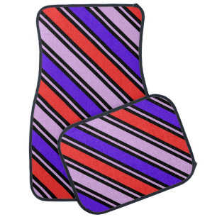 Colorful Modern Cute Stripes Pattern Car Floor Mat