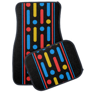 Colorful Modern Cute Stripes Pattern  Car Floor Mat