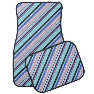 Colorful Modern Cute Stripes Pattern Car Floor Mat
