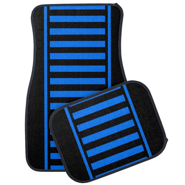 Colorful Modern Cute Stripes Pattern          Car Floor Mat (Set)